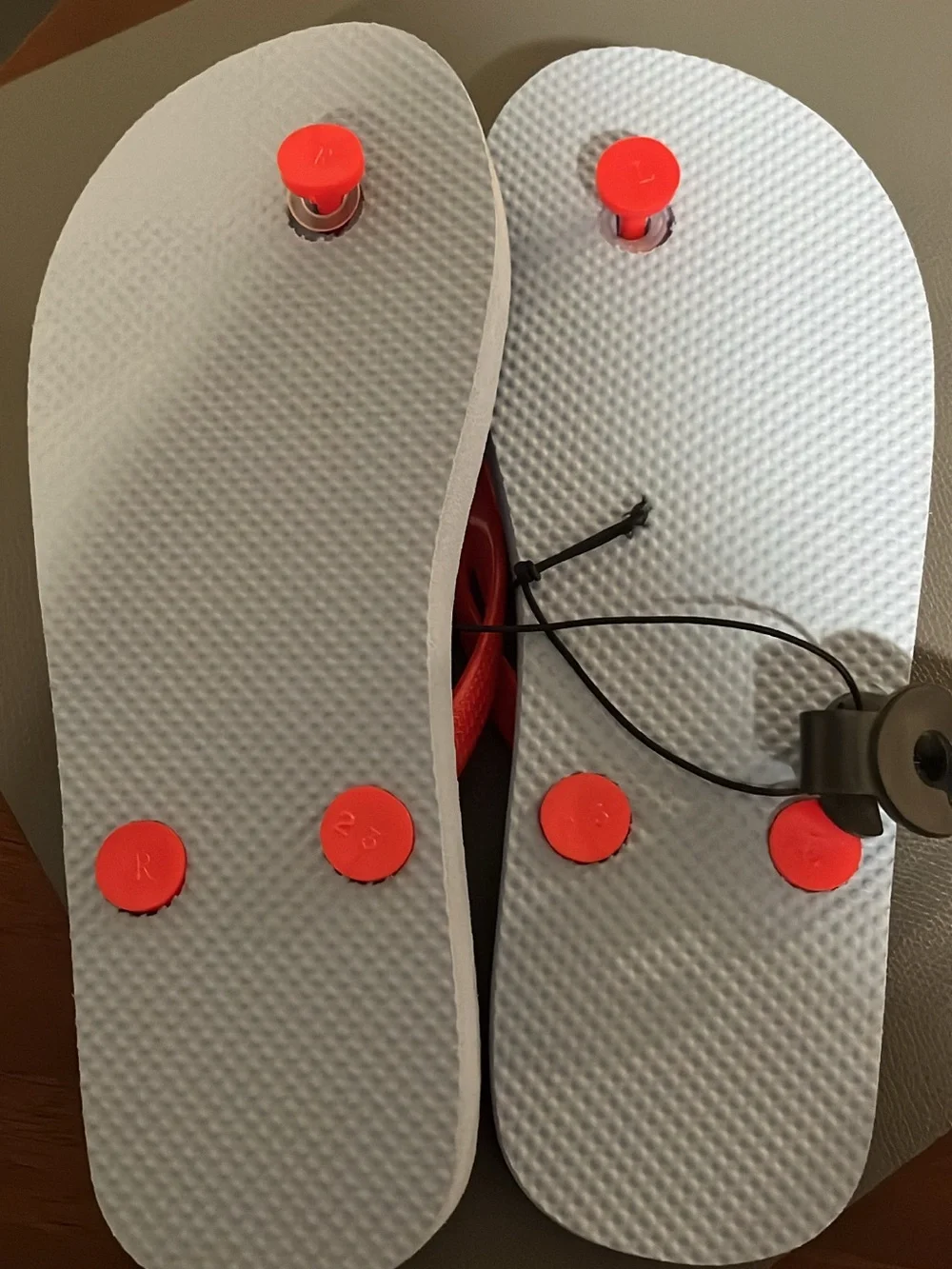 Kids Cherry Hearts Print Flip Flops with Bright Red Straps